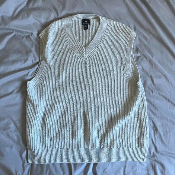 H&M XL Relaxed Fit Cotton Sweater Vest - Picture 1 of 3